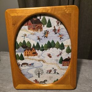 Gorgeous Vintage Wooden Picture Frame/solid Wood Teak/easel Back Frame